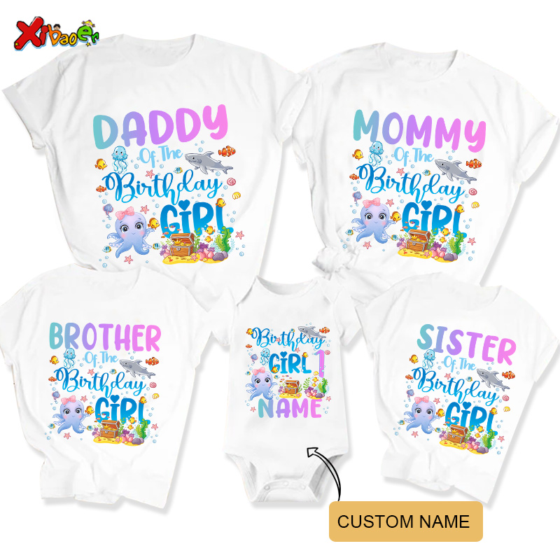Aquarium Fish And Names - Criaturas do mar família combinando roupas