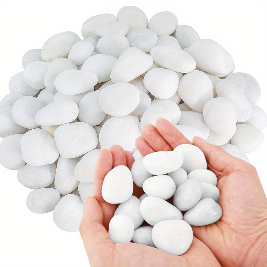 Aquarium Fish Guppy - 200/400g branco alto polido seixos naturais