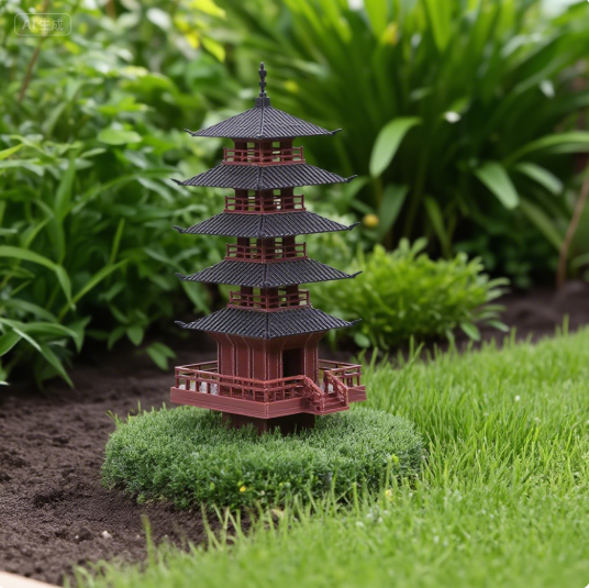 Aquarium Fish Small - Jardim aquário bonsai decoração mini pagode