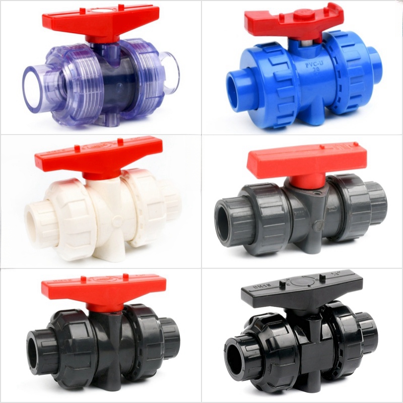 Aquarium Fish Ball - PVC Válvula de Esfera Dupla União,