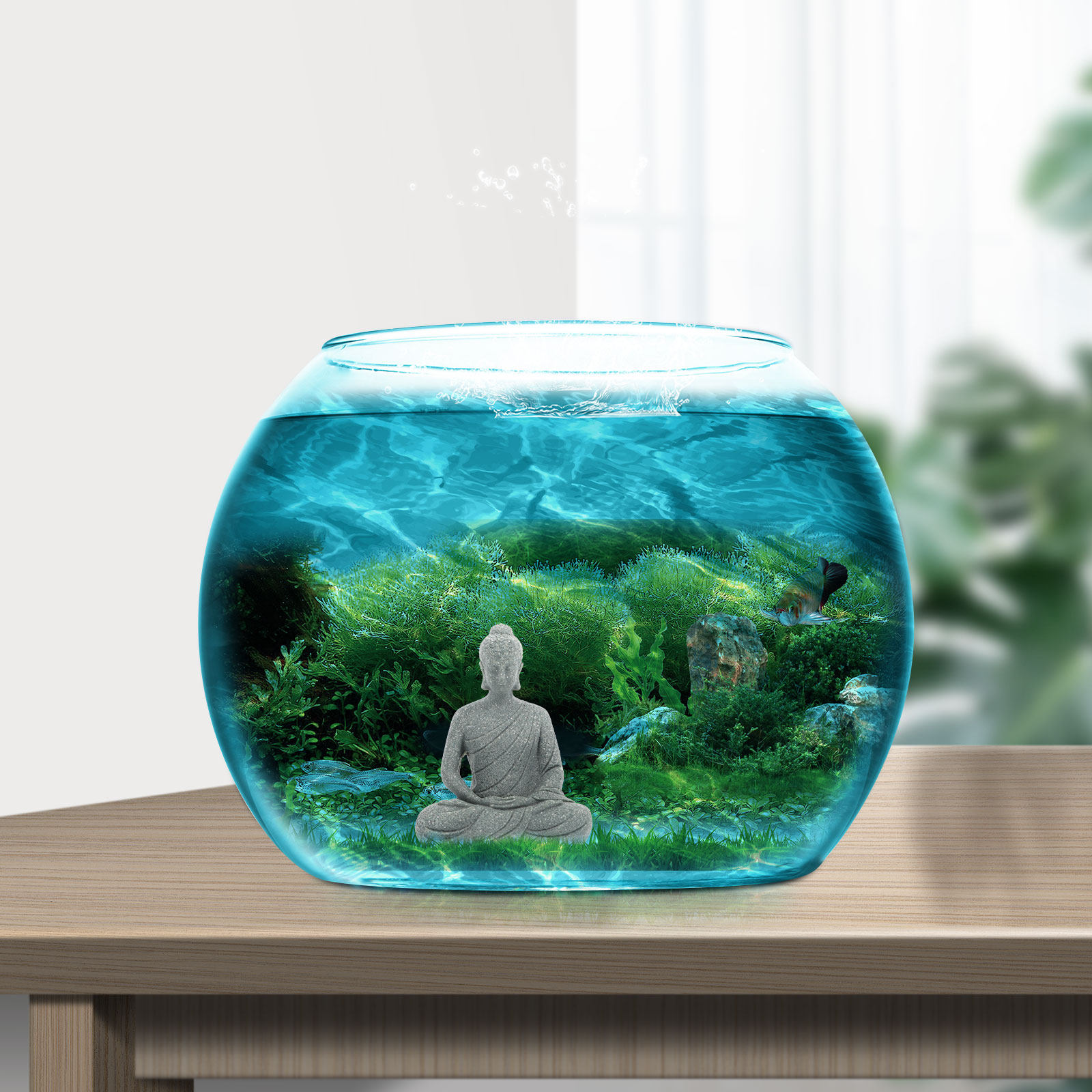 Mini Estátua de Buda em Resina - Aquarium Fish Small avaliação e preço