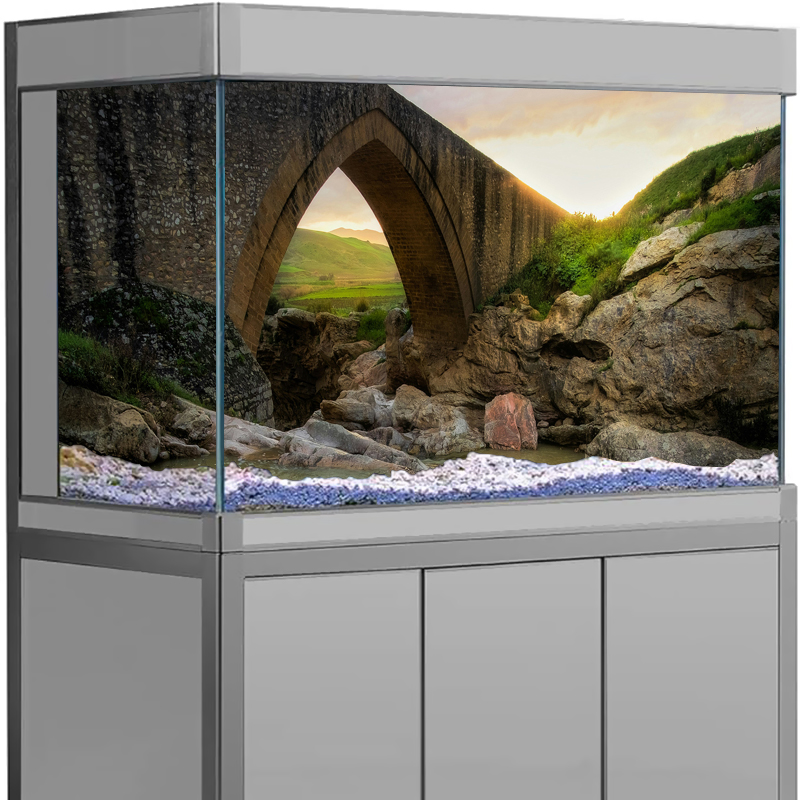 Adesivo 3D para Aquário: Ponte - Aquarium Fish Bridge avaliação e preço