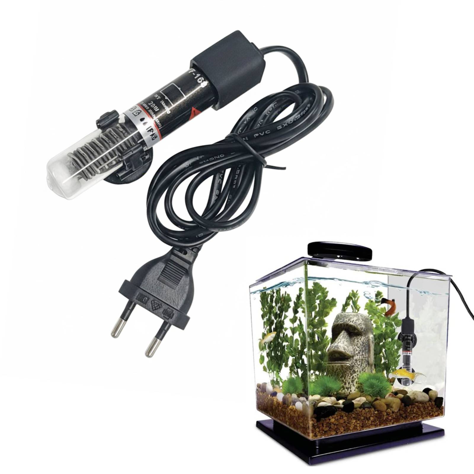 Mini aquecedor de aquário subm - Aquarium Heater Submersible avaliação e preço