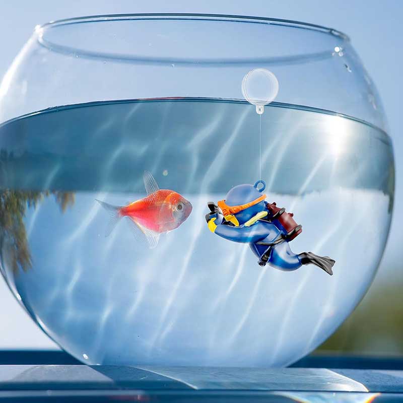 Adorável mergulhador ornamento - Aquarium Fish Ball avaliação e preço