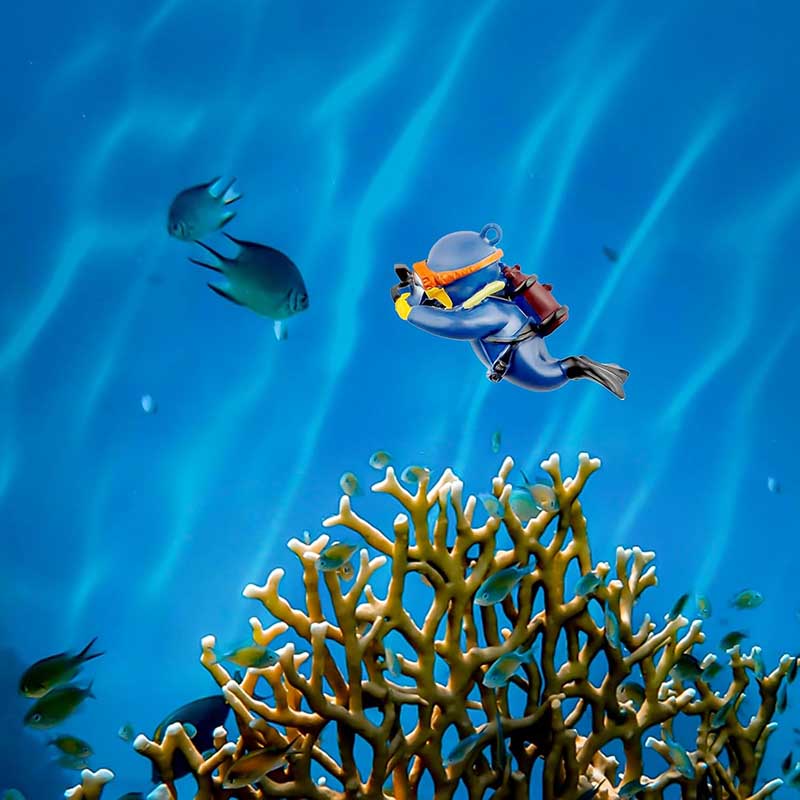 Adorável mergulhador ornamento - Aquarium Fish Ball avaliação e preço