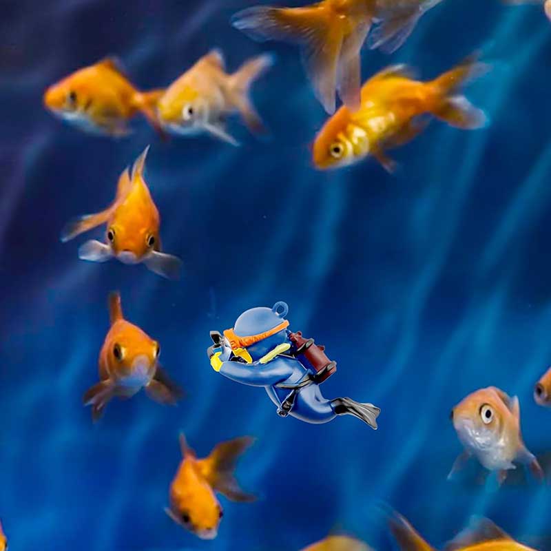 Adorável mergulhador ornamento - Aquarium Fish Ball avaliação e preço
